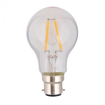 Eurolux G958 Warm White B22 4W Clear Filament Globe LED