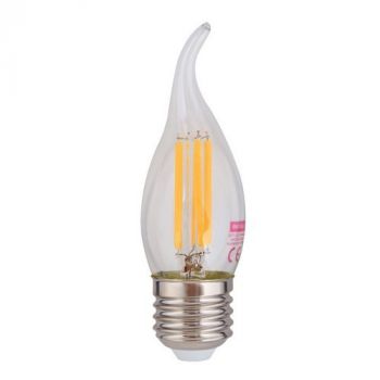 Eurolux G971 Warm White E27 4W Clear Filament Flame Candle LED