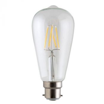 Eurolux G973BC Warm White B22 4W Clear Filament Pear Shaped Globe LED