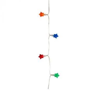 Eurolux H136W 20 LED Light Chain - Star Battery Operated Multi-Coloured
