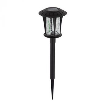 Eurolux H216 Solar Coach Light with Crack Glass Shade