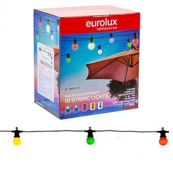 Eurolux H291 String Lights LED 10PK Golfball Colours
