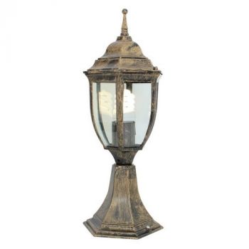 Eurolux O10BG Pedestal BevelLED Glass Black/Gold