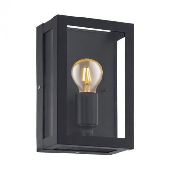 Eurolux O394 Alamonte 1 Galvanized Steel And Glass Black