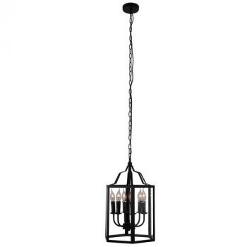 Eurolux O411B Outdoor Hanging Lantern Black (6 X E14 Candle) Black