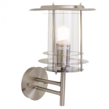 Eurolux O41SS Wall Lantern Stainless Steel Satin Chrome