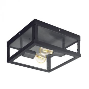 Eurolux O516 Alamonte 1 Galvanized Steel Black And Glass Black