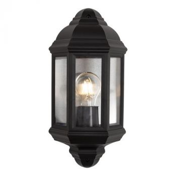 Eurolux O546B Half Lantern Plastic E27 Black