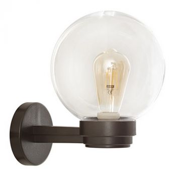 Eurolux O619CL Outdoor 200mm Bowl Fitting Wall Mount Clear