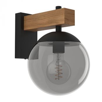 Eurolux O645 Bufalata Outdoor Wall Light Black/Brown E27 1x40w