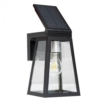 Eurolux O654 Fia Solar Wall Light LED 2W 2700K 200lm Matt Black