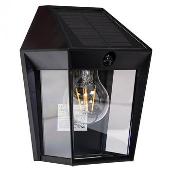 Eurolux O655 Avony 1LT Solar Wall Light with PIR Black