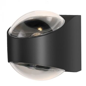 Eurolux O674 Glow Outdoor Wall Light Black LED 12w