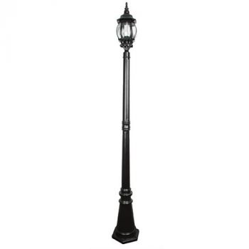 Eurolux O81B Outdoor 1Light Pole 1.98m 8 Panel Black