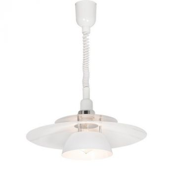 Eurolux P1070 Brenda Pendant 1 Light Rise/Fall 60w E27 White