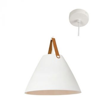 Eurolux P1130W 360mm Leather Sanded Pendant Sanded White