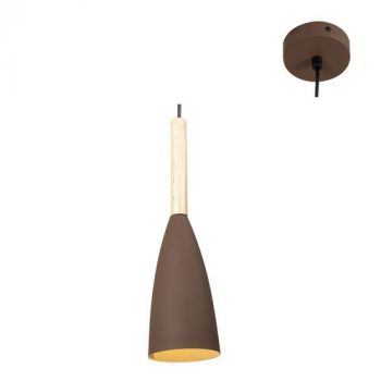 Eurolux P1132SCF 100mm Wood Sanded Pendant Sanded Coffee/Light Wood