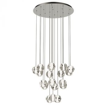Eurolux P1302CH Molten Cluster Pendant Chrome LED 86w 3000K