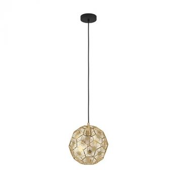 Eurolux P1309 Skoura Pendant Black and Brass E27 1x60w