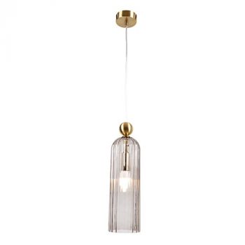 Eurolux P1338 Pendant 100Mm Gold/Smokey Grey Glass E14 40W