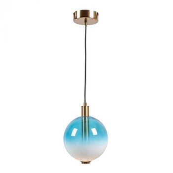 Eurolux P1345 Pendant Glass 200Mm 8W 3000K Gadient Blue/Gold