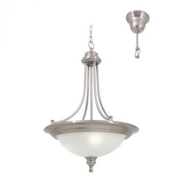 Eurolux P159SC Pendant 3LT Cloudy Satin/Chrome