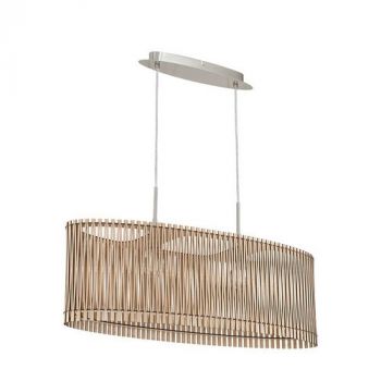 Eurolux P176M Sendero Pendant 1300 X 775mm Maple Wood Satin Chrome