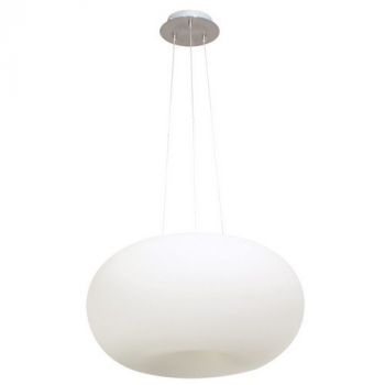 Eurolux P236 Optica Pendant 450mm Opal Glass Satin Chrome