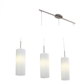 Eurolux P260SC TROY3 PENDANT 3LT OPAL GLASS SC Satin Chrome