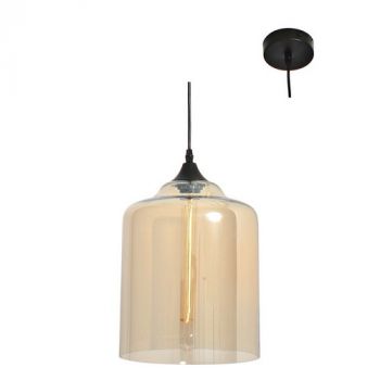 Eurolux P424CHA Elixir Pendant 1LT Electroplating in Champagne Black/Champagne