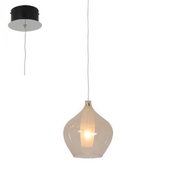 Eurolux P425AM Nebula 1LT Pendant 165mm Amber Glass