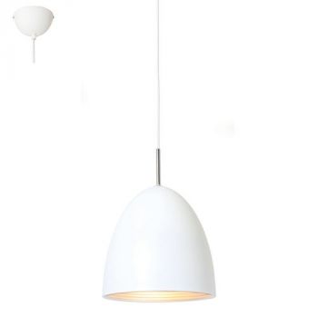Eurolux P441WS Modernica Pendant 1LT (300mm) Aluminium White And Silver Inner White