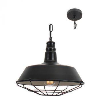 Eurolux P474 Pendant Metal Black (355mm) Black