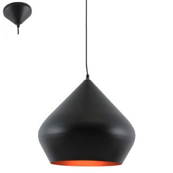 Eurolux P481 Pendant Black Outside And Golden Inside Black/Gold