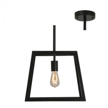 Eurolux P608 Pendant Metal And Glass Black Black