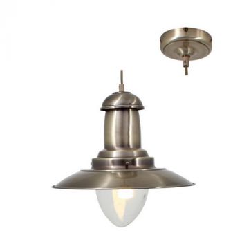 Eurolux P64ABR Pendant fishermans hat antique brass B22 Antique Brass