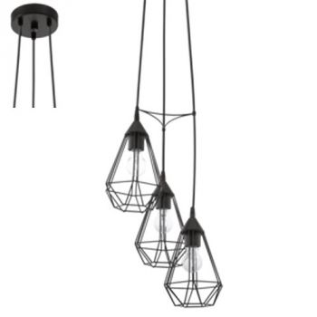 Eurolux P691 Tarbes 3 Lights Pendant Black