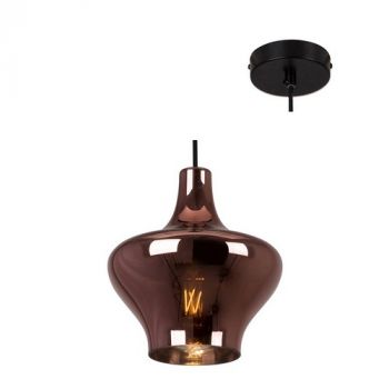 Eurolux P855C Larissa Pendant Transparent Copper 200mm Black