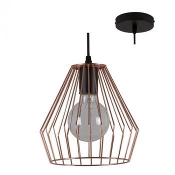 Eurolux P890CP Anthea Pendant Metal With Copper Grid Shade Copper