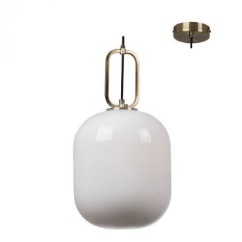 Eurolux P900OP Hallstat Pendant Bronze With Glass 350mm Ancient Bronze Opal