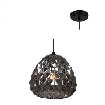 Eurolux WYN-P902SM Colmar Pendant With Glass Black Smoke