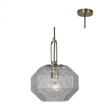 Eurolux P903 Parma Pendant Bronze With Clear Glass Ancient Bronze