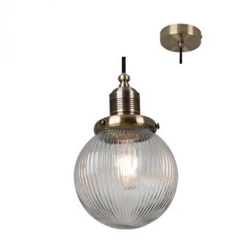 Eurolux P909 Barcelona Pendant Bronze With Clear Glass Ancient Bronze