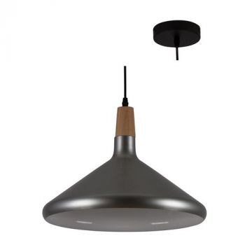 Eurolux P944SW Aurelia Pendant Silver White E27 40W Wood And Silver