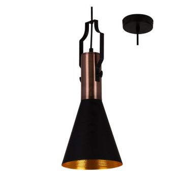 Eurolux P958 Eleanor Pendant Metal Black And Copper Black And Gold