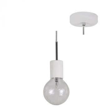 Eurolux P979W LED Pendant 1Lt White With Glass Shade White