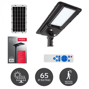 Eurolux PR247 Solar Sensor Light Black LED 10200lm 6000K