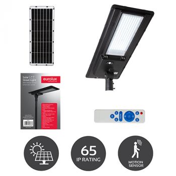 Eurolux PR248 Solar Sensor Light Black LED 13800lm 6000K