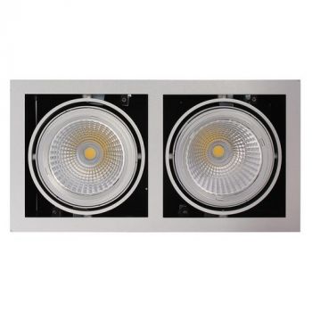 Eurolux PR338 Xin LED Downlight Rectangular 2X25W 4000K Silver