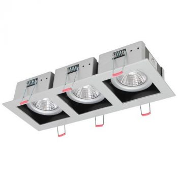 Eurolux PR347, PR347WW Xin LED Downlight Square 3 X 6.5W (Multiple Colours/Finishes)